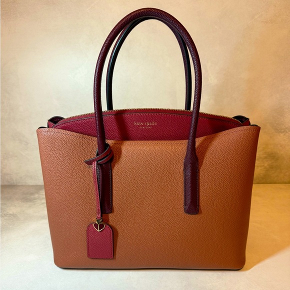 Kate Spade Margaux Medium Satchel In Tinted Rose Multi - Picture 1 of 13
